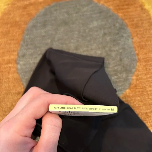 NWT Offline by Aerie Real Me Bike Short 7” Inseam Black Crossover Waistband M - Picture 5 of 8